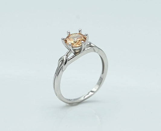 Citrine Sunbeam Ladies Ring