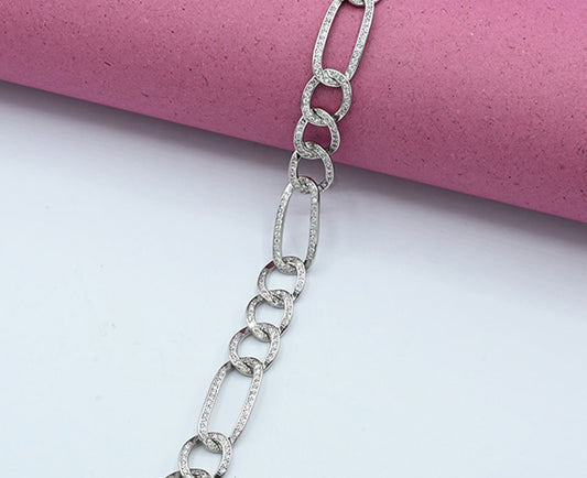 Sterling 925 Rhodium-Plated Zircon Bracelet