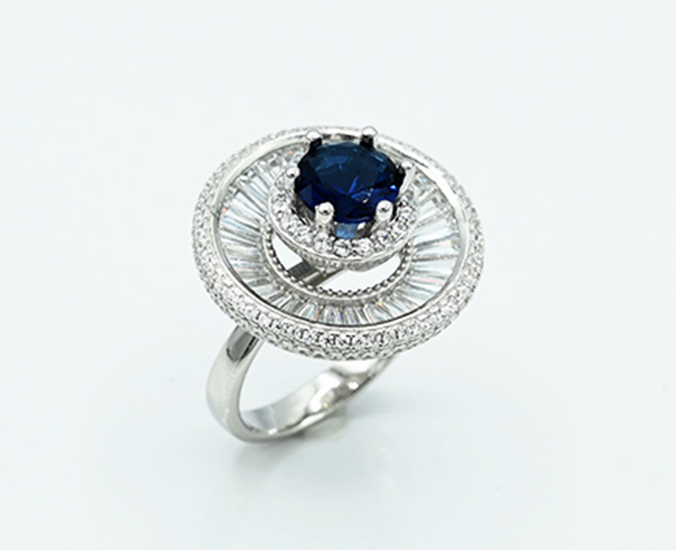 Ladies ring Silver 925 ring Rhodium plated