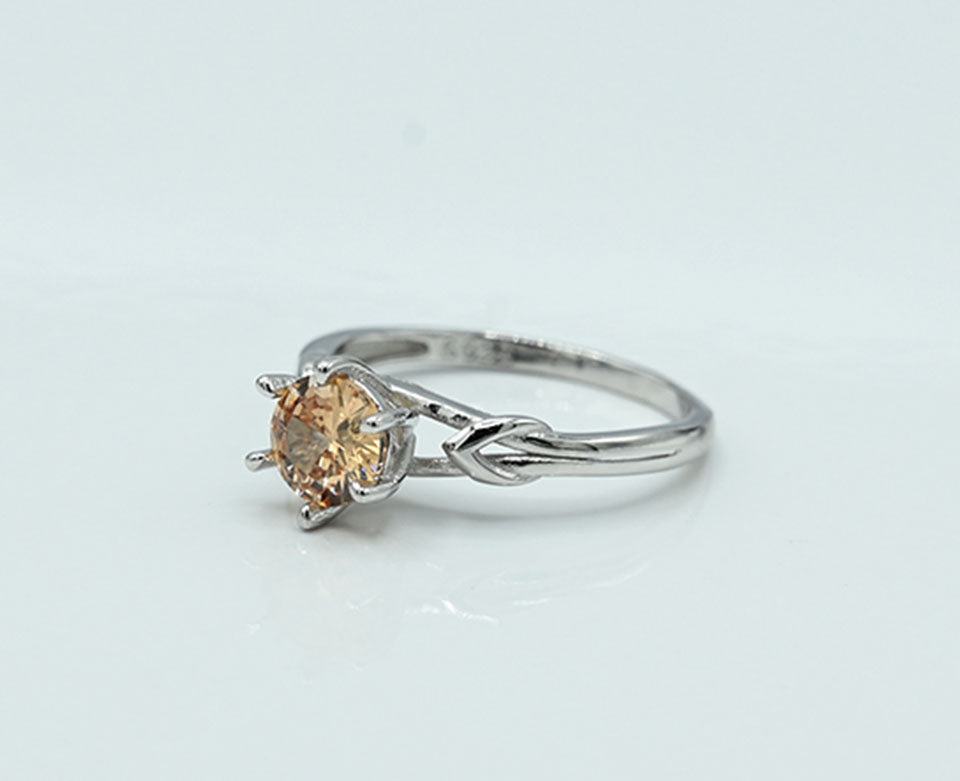 Citrine Sunbeam Ladies Ring