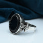 Turkish style Gents ring Silver 925 Rhodium plated Studded with Black zirconia Stones