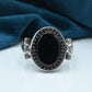 Turkish style Gents ring Silver 925 Rhodium plated Studded with Black zirconia Stones
