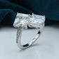 Ladies Ring Silver 925 Studded with fine quality Zirconia stone Rhodium plated