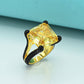 Topaz & Black Zircon Ladies Ring