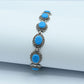 Turkish style Blue Stone Silver Bracelet