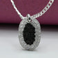 Two-Toned Black & Silver Pendant