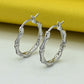 Ear rings Sterling silver 925 earrings for ladies Studded with zircons Rhodium plated