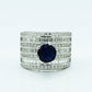 Black Stone & Zircon Ring