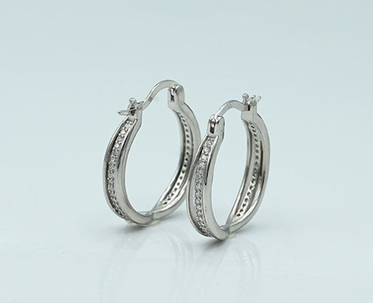 Shimmering Zircon Ladies Earrings