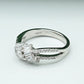 Stellar Cross Rhodium Ladies Ring