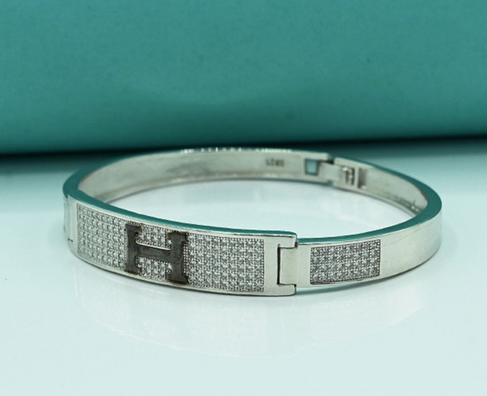 Classic Rhodium Ladies Bracelet