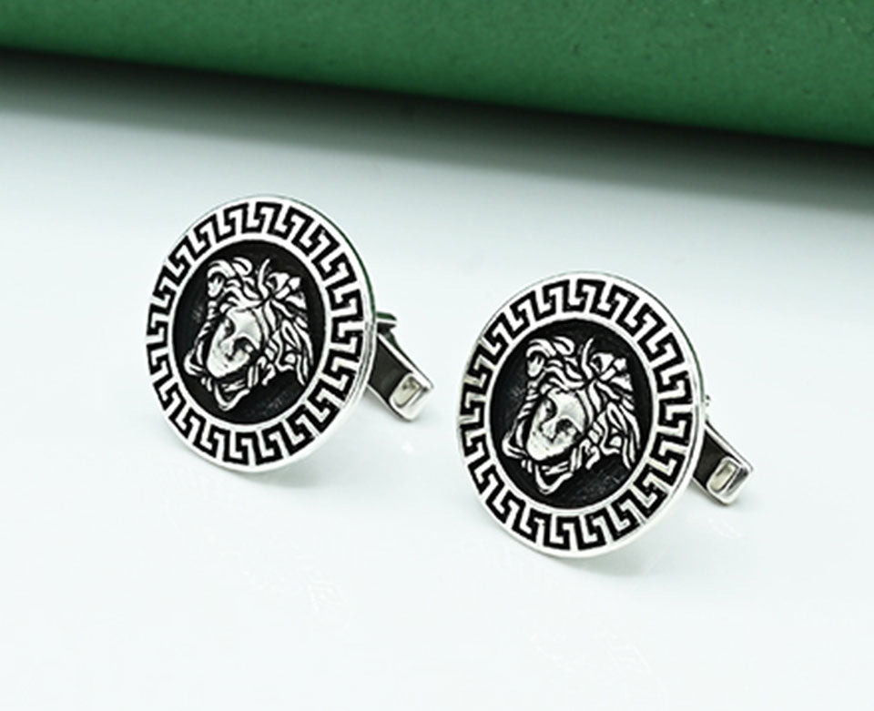 Versace Design Rhodium Cufflinks