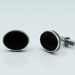 Polished Black Stone Cufflinks