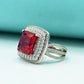 Ruby & Zircon Ladies Ring