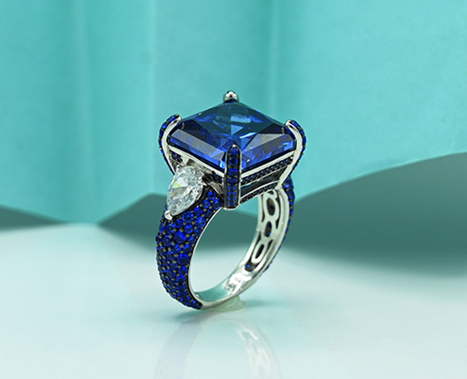 Blue Sapphire Treasure Ladies Ring