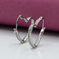 Heart-Shaped Zirconia Earrings