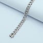 Zircon-Studded Cuban Link Bracelet (925 Silver)