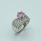 Garnet & Zircon Center Ring