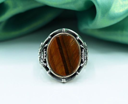 Oval Stone Turkish Gents Ring