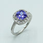 Sapphire & Zircon Ladies Ring