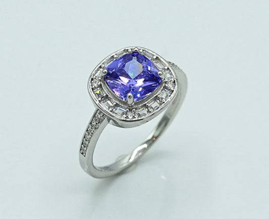 Sapphire & Zircon Ladies Ring