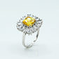 Ruby-Colored & Zircon Ring