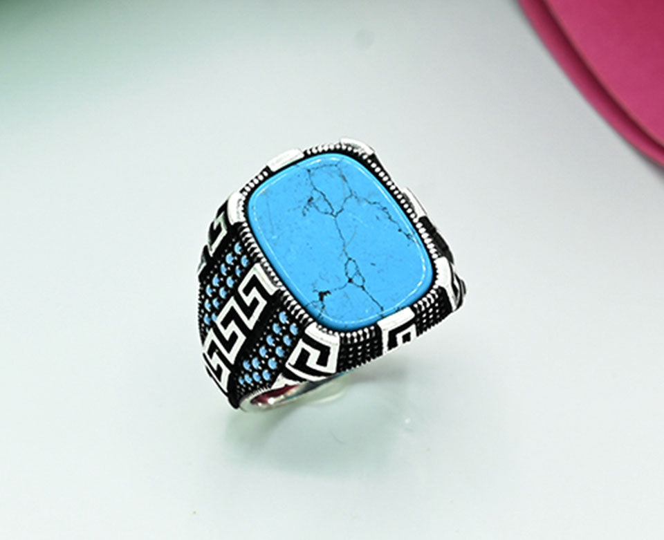 Turquoise Turkish style Gents Ring