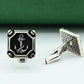 Anchor Design Rhodium Cufflinks