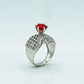 Spinel Ruby & Zircon Ring