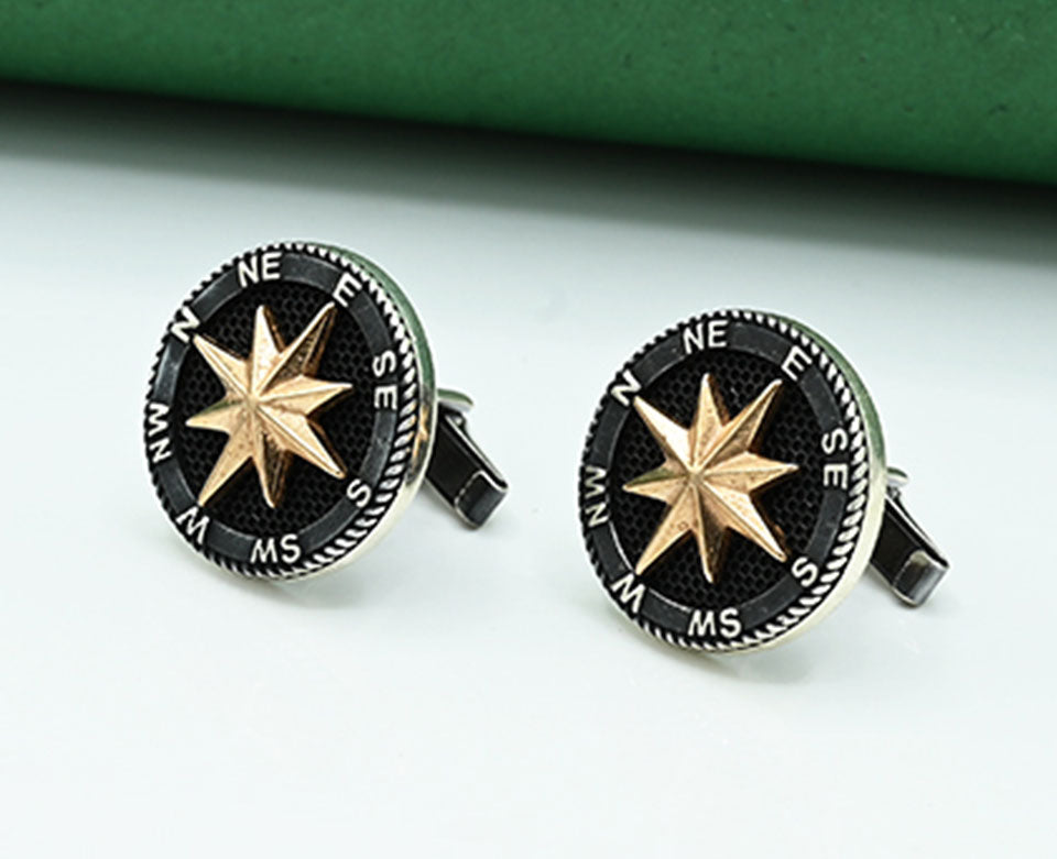 Compass Style Elegant Cufflinks