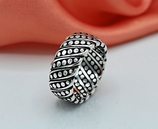 Silver & Black Turkish Gents Band (Premium)
