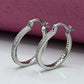 Ear rings Sterling silver 925 earrings for ladies Studded with zircons Rhodium plated