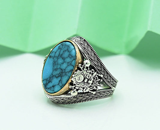 Turquoise (Feroza) Turkish Gents Ring