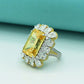 Ladies ring  Silver 925 ladies ring  Studded with fine quality zirconia  Hand fitted topaz	 Rhodium plated
