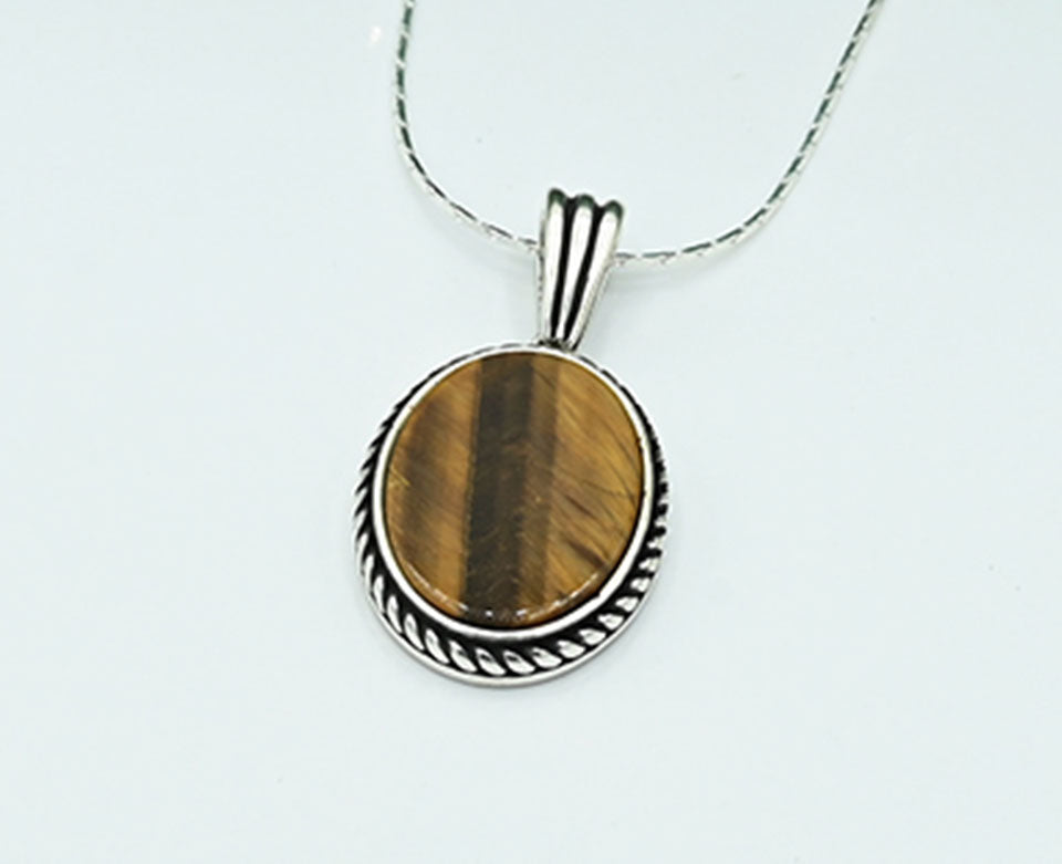 Cat's Eye Silver Chain & Pendant