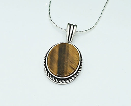 Cat's Eye Silver Chain & Pendant