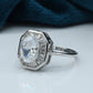 Ladies Ring Silver 925 Studded with fine quality Zirconia stone Rhodium plated
