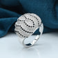 Ladies Ring Silver 925 Rhodium plated Studded with Zirconia
