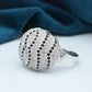 Ladies Ring Silver 925 Rhodium plated Studded with Zirconia