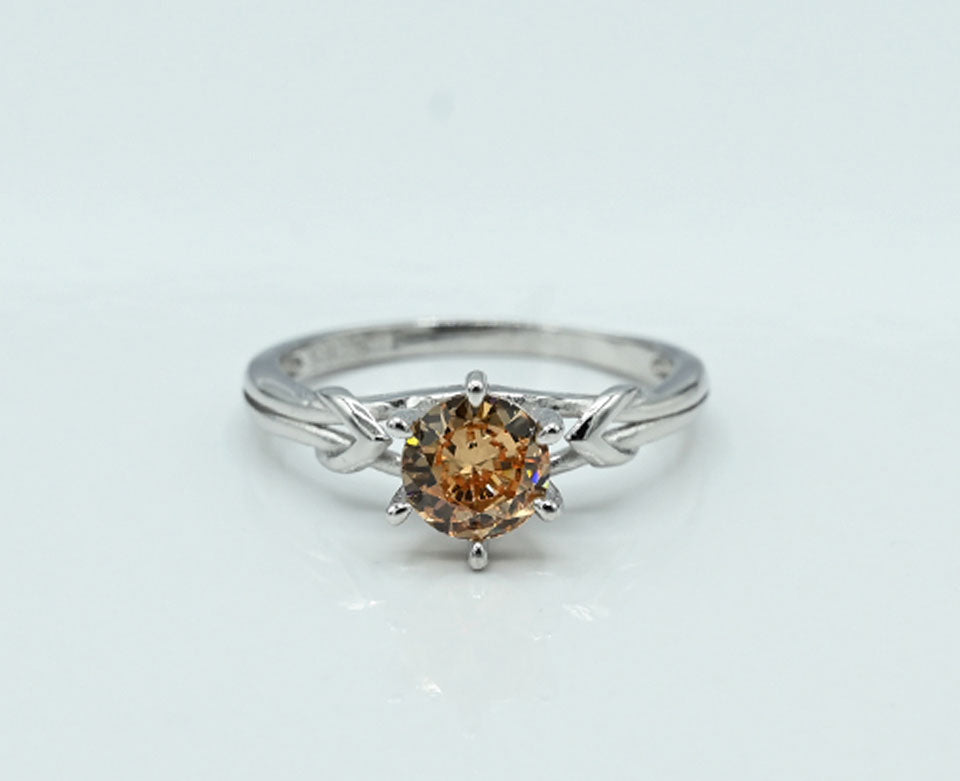Citrine Sunbeam Ladies Ring