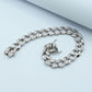 Zircon-Studded Cuban Link Bracelet (925 Silver)