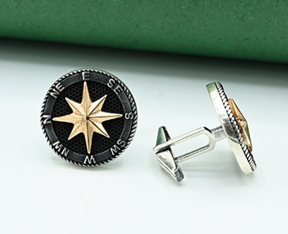 Compass Style Elegant Cufflinks