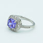 Sapphire & Zircon Ladies Ring