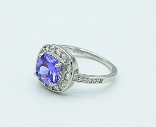 Sapphire & Zircon Ladies Ring