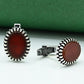 Carnelian Antique Oval Cufflinks