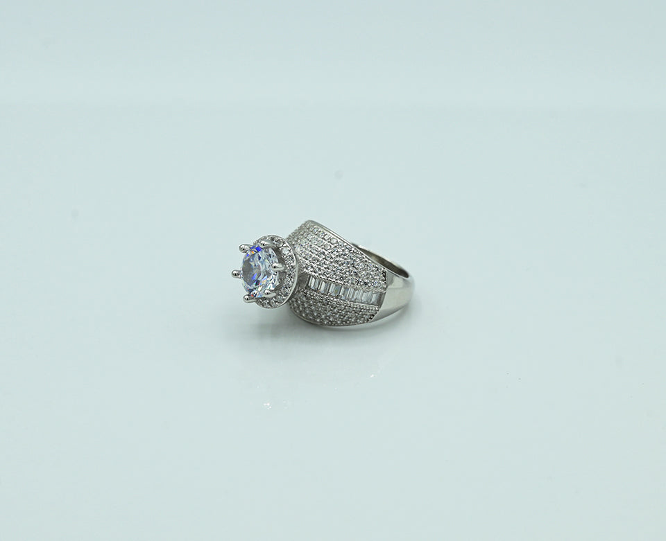 Aquamarine & Zircon Ring