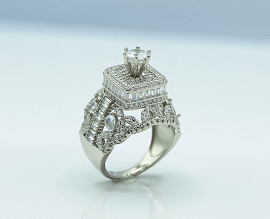 Diamond-Style Zircon Ring