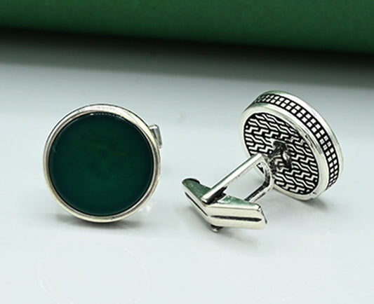 Oval Aventurine Antique Cufflinks