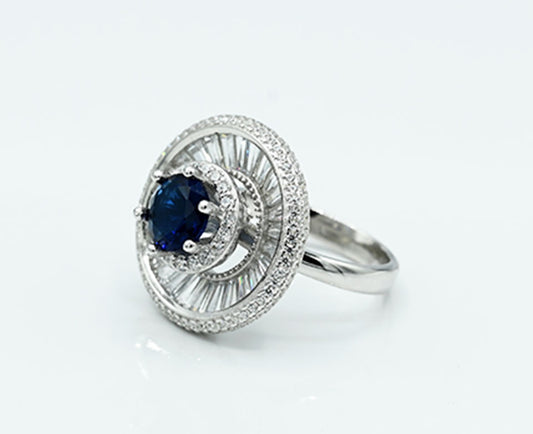 Ladies ring Silver 925 ring Rhodium plated