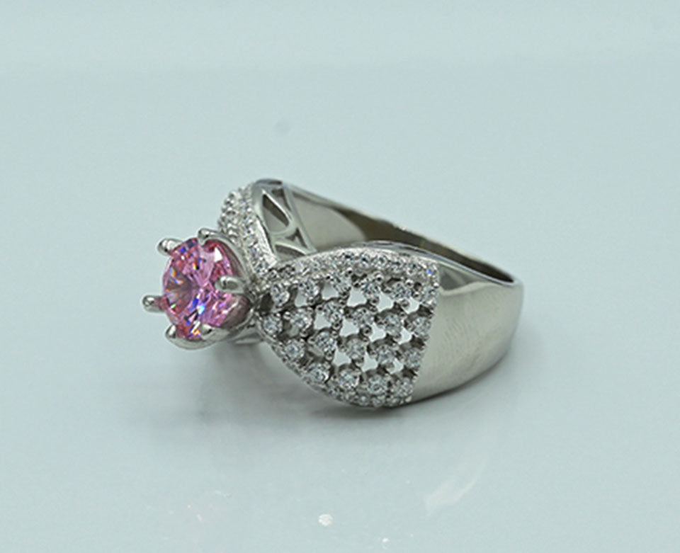 Garnet & Zircon Center Ring